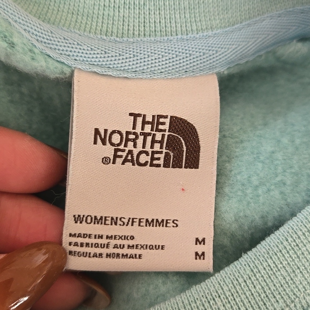 The North Face Blue Crew Neck Sweatshirt Medium Cotton Blend Classic - Picture 5 of 5